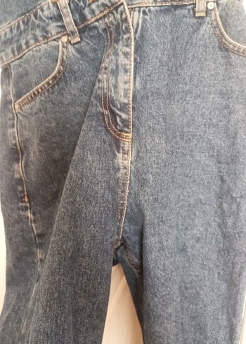 Kadın Kemerli Koyu Mavi Denim Tulum - Görsel 4