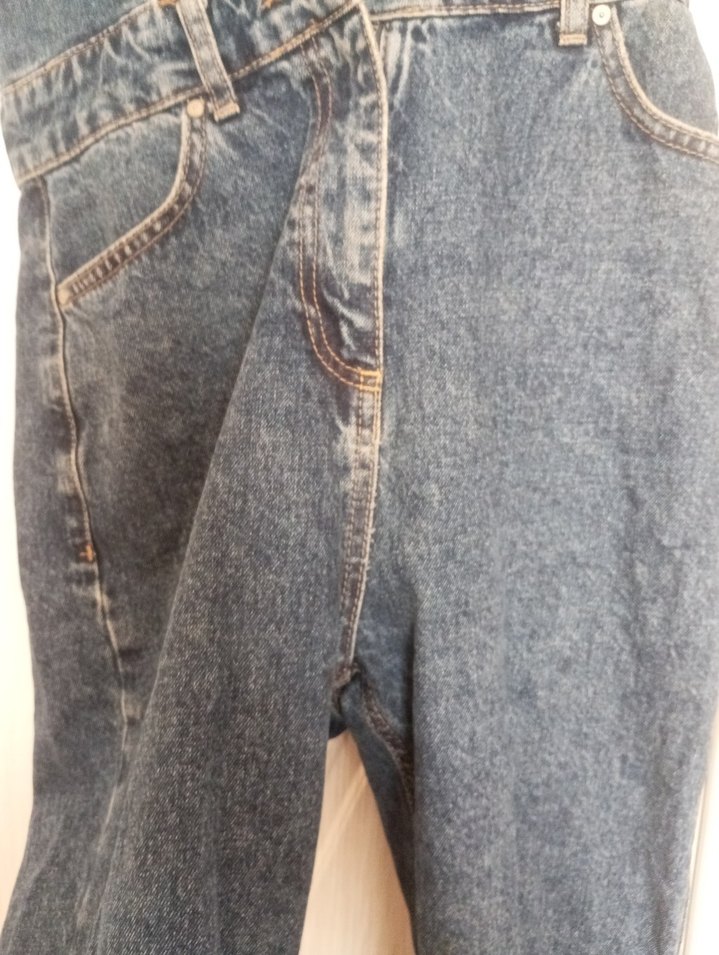 Kadın Kemerli Koyu Mavi Denim Tulum - Görsel 4