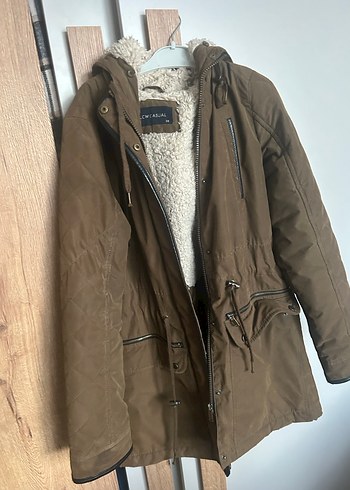 Kahverengi Süet Kadın Kışlık Ceket - Görsel 2