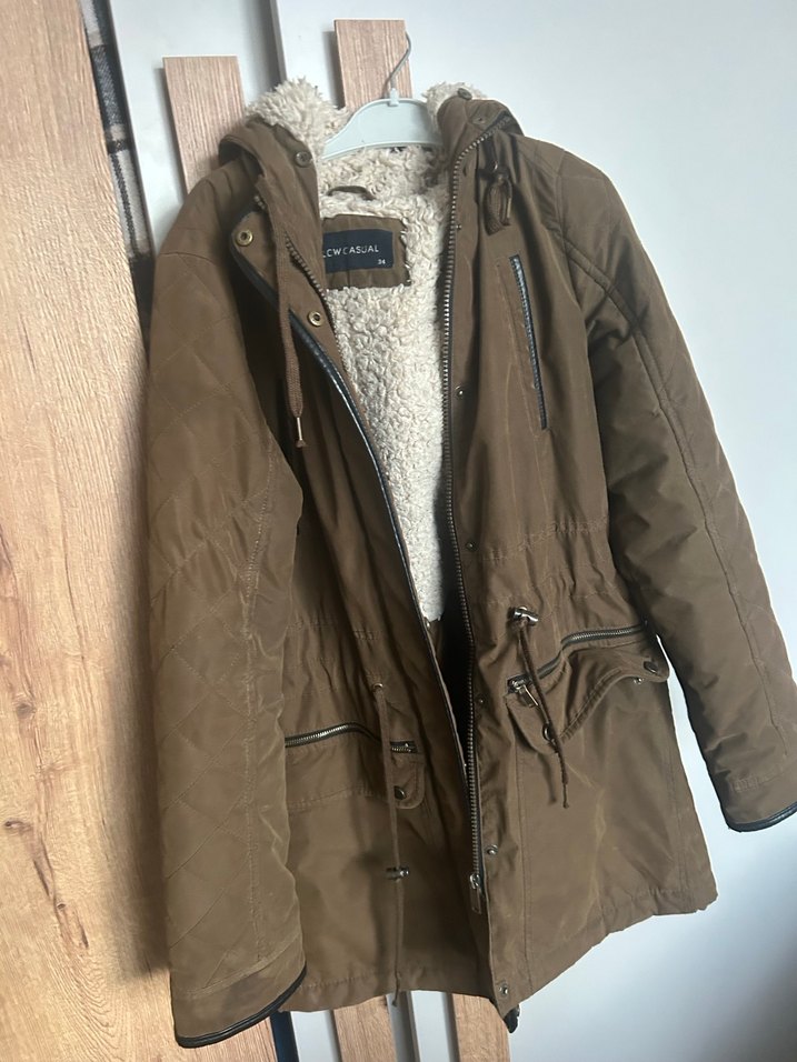 Kahverengi Süet Kadın Kışlık Ceket - Görsel 2