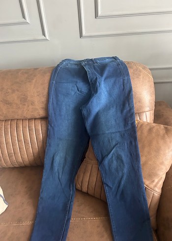 Mavi Süet Kadın Dar Kesim Pantolon - Görsel 2