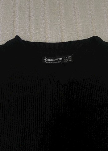 Siyah Kadın Triko İnce Sweatshirt - Görsel 3