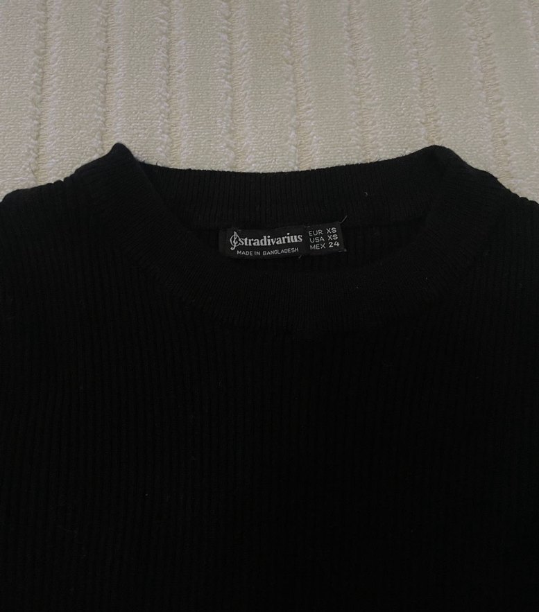 Siyah Kadın Triko İnce Sweatshirt - Görsel 3