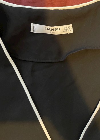 Siyah V Yaka Uzun Kollu Kadın Bluz - Görsel 2