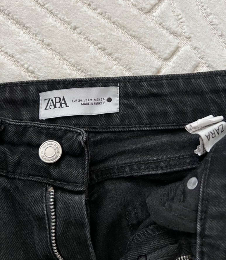 Siyah Bol Kesim Uzun Kadın Kot Pantolon - Görsel 3