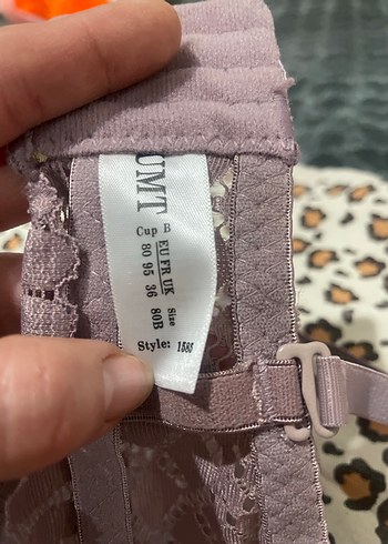 Bohem Yılan Desenli Mor Sütyen - Görsel 3