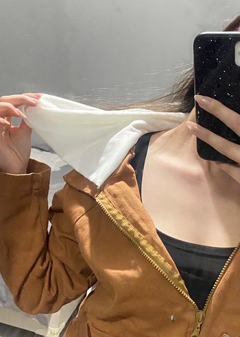 Düğmeli Kahverengi Süet Kadın Ceket - Görsel 3