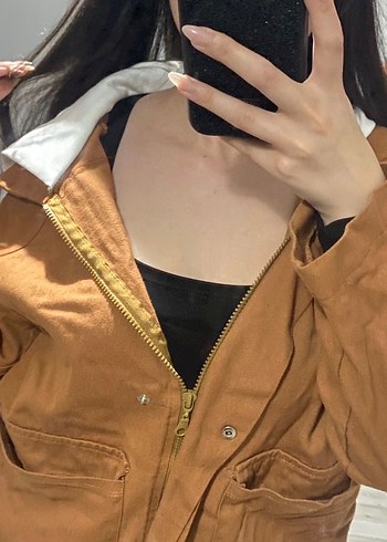 Düğmeli Kahverengi Süet Kadın Ceket - Görsel 4