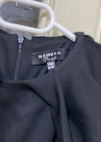 Uzun Siyah manuka marka siyah dırapeli kadın elbise - Görsel 4