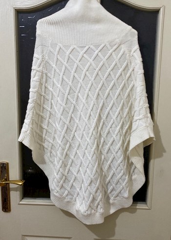 Kadın Beyaz Bohem Örgü Triko Kazak - Görsel 2