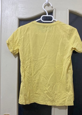 Sarı Baskılı Kız Tişörtü, Kısa Kollu, Salaş - Görsel 2