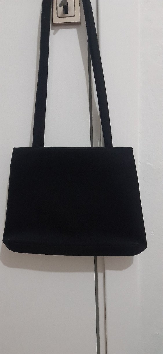 Siyah Süet Fermuarlı Kadın Omuz Çantası - Görsel 3