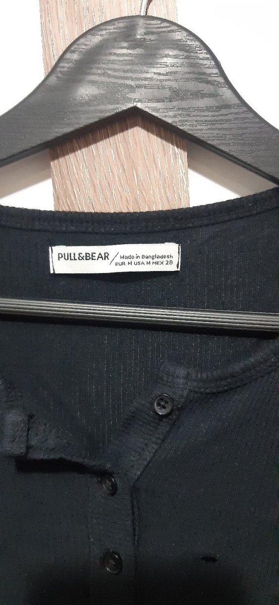 Düğmeli Siyah Kadın Uzun Kollu Triko - Görsel 2