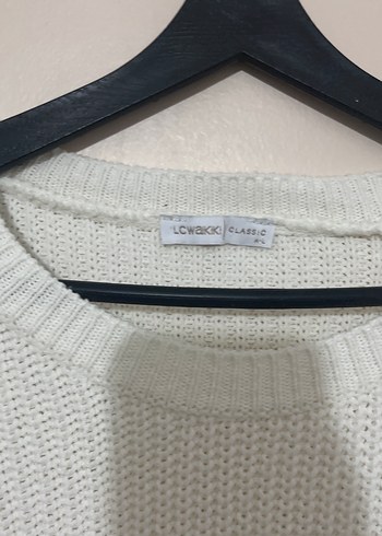 Gri Örgü Kadın Süveter, Salaş Kesim, Bisiklet Yaka - Görsel 3