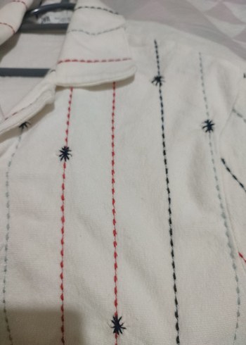 Düğmeli Kısa Kollu Beyaz Erkek Gömlek - Görsel 5