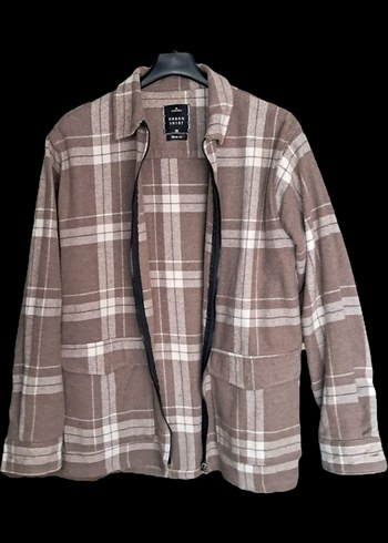 Bej/Beyaz Fermuarlı Gömlek - Görsel 2