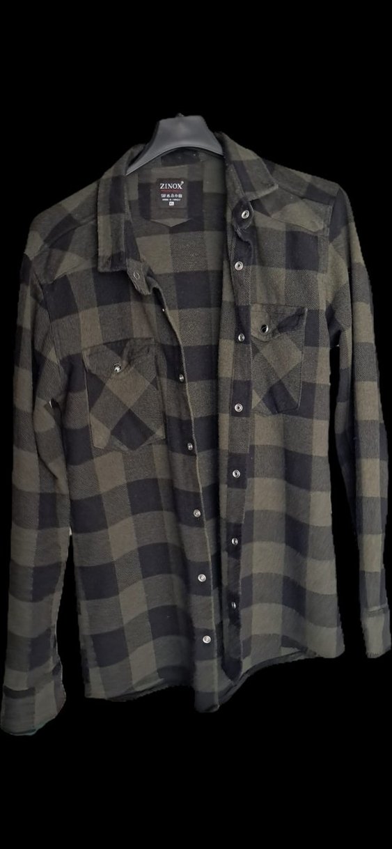 Düğmeli Kareli Pamuklu Erkek Gömlek - Görsel 2