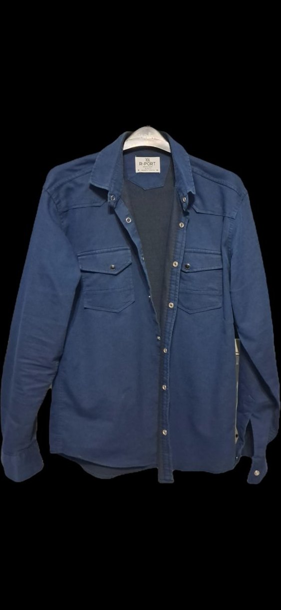 Erkek Lacivert Denim Gömlek - Görsel 2