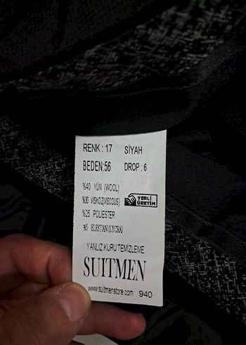 Düğmeli Siyah Erkek Takım Elbise - Görsel 4