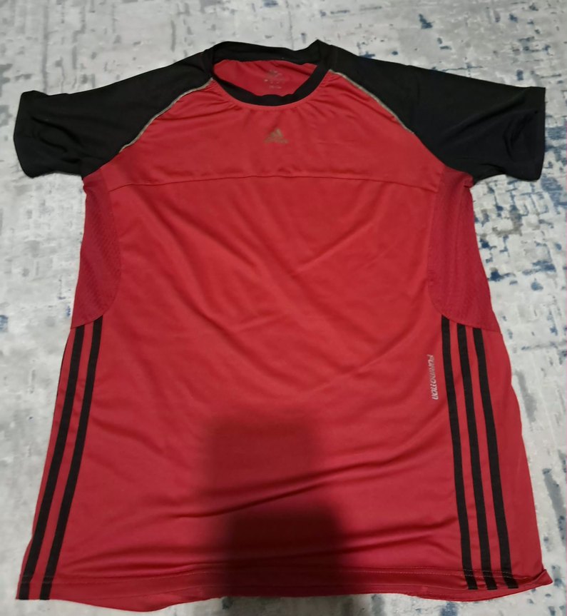 Kırmızı Siyah Erkek Spor Tişört - Görsel 2