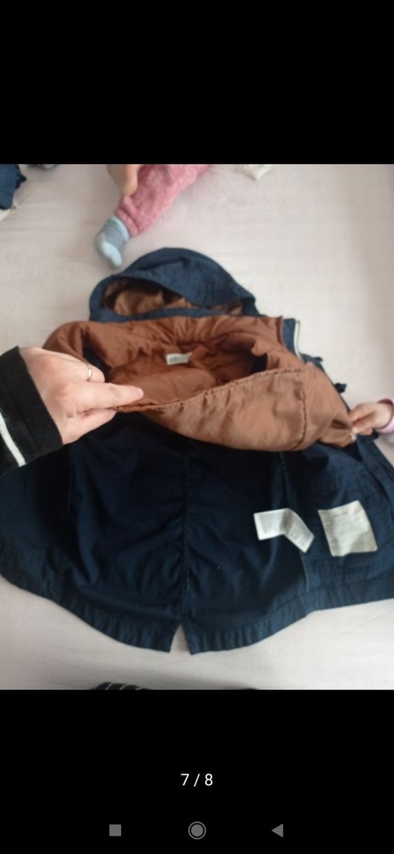 3 ü 1 arada Düğmeli Erkek Çocuk Mavi Mont - Görsel 5