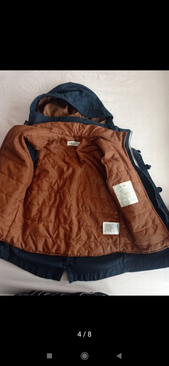 3 ü 1 arada Düğmeli Erkek Çocuk Mavi Mont - Görsel 3