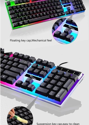 Renkli Mekanik Klavye RGB Aydınlatmalı - Görsel 3