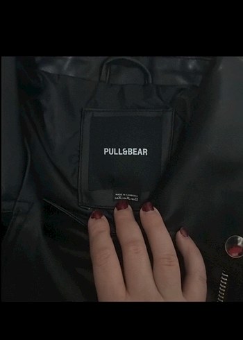 Kadın Siyah Deri Biker Ceket - Görsel 4