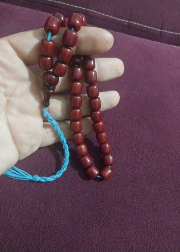 Bordo kehribar sıkma Erkek Tesbih - Görsel 5