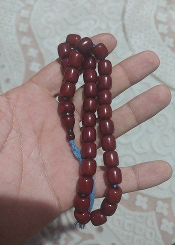 Bordo kehribar sıkma Erkek Tesbih - Görsel 2