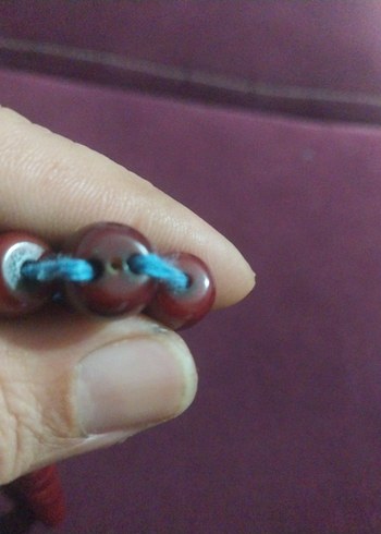 Bordo kehribar sıkma Erkek Tesbih - Görsel 6