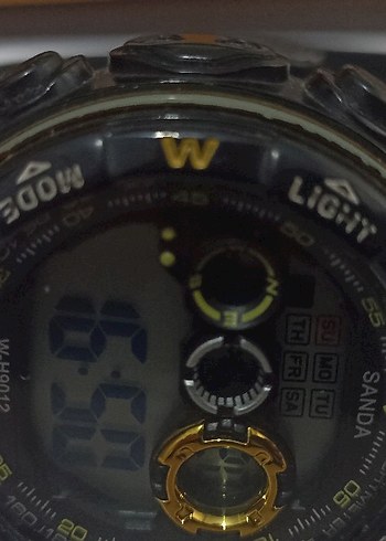 Erkek Siyah Biker Dijital Saat - Görsel 3