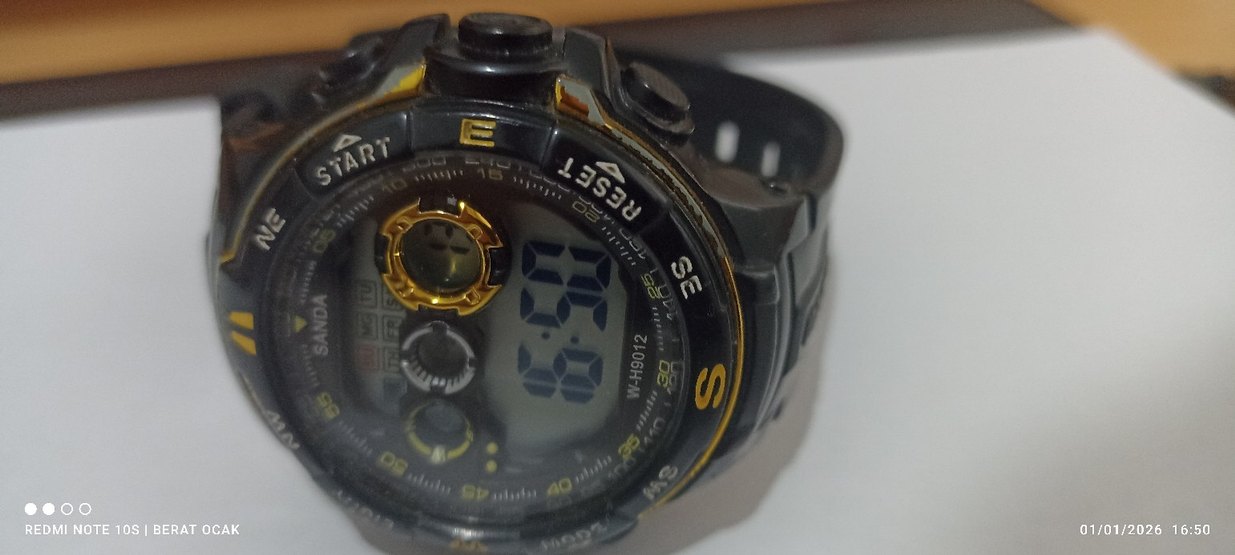 Erkek Siyah Biker Dijital Saat - Görsel 4