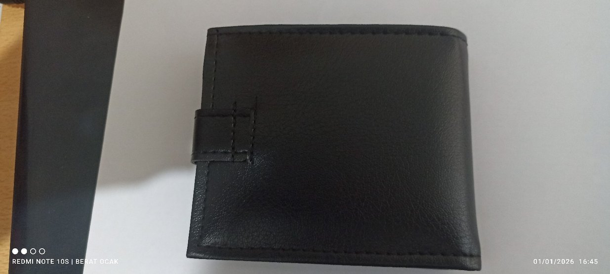 Siyah Minimalist Erkek Cüzdanı - Görsel 3