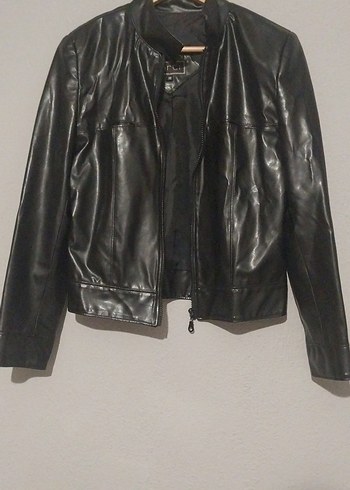 Kadın Siyah Deri Ceket - Görsel 2