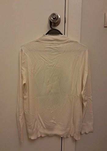 Ekol Beyaz Triko Uzun Kollu Kazak - Görsel 3