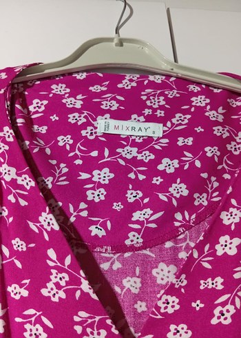 Çiçekli Pembe Düğmeli Hamile Eteği - Görsel 2