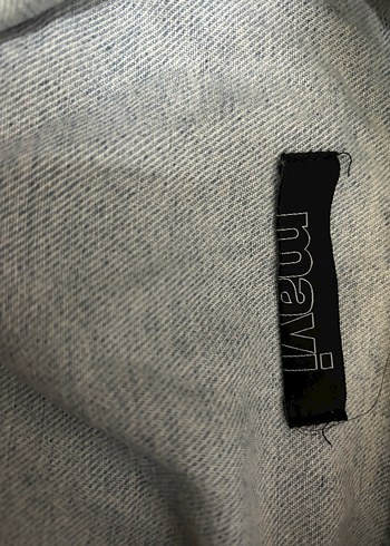 Mavi kot gömlek ceket - Görsel 2