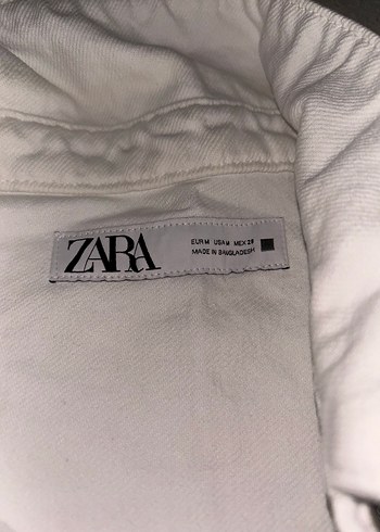 Zara beyaz kot ceket - Görsel 3