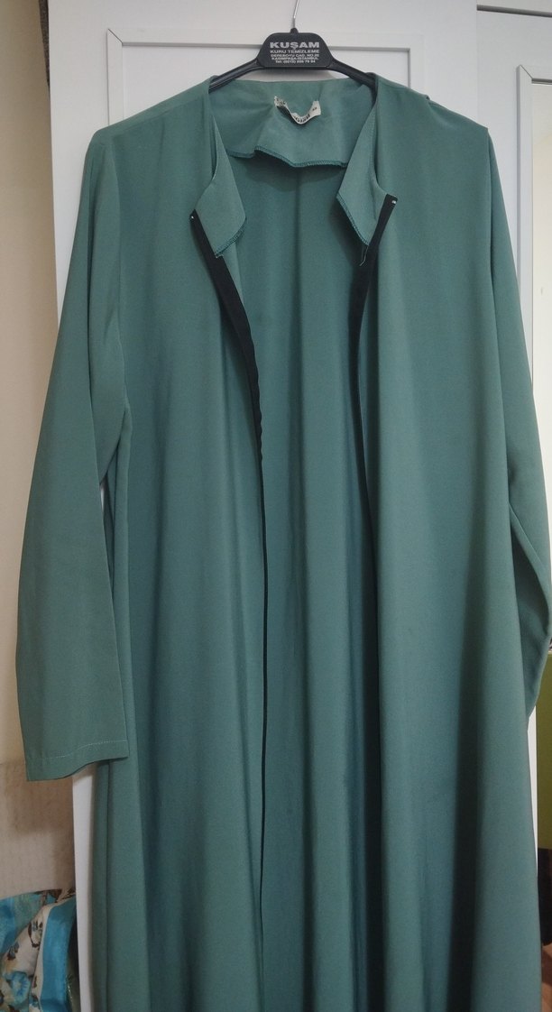 Kadın Uzun Yeşil Salaş Ferace - Görsel 2