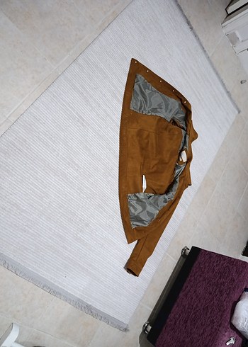 Düğmeli Kahverengi erkek Süet Ceket - Görsel 3