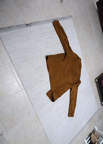 Düğmeli Kahverengi erkek Süet Ceket - Görsel 2