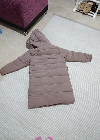 Kız Çocuk lila Kürklü Kapüşonlu Mont - Görsel 2