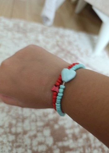 Renkli Boncuklu  Kadın ve çocuk  Bileklik - Görsel 4