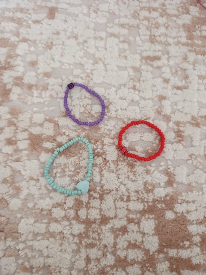 Renkli Boncuklu  Kadın ve çocuk  Bileklik - Görsel 3