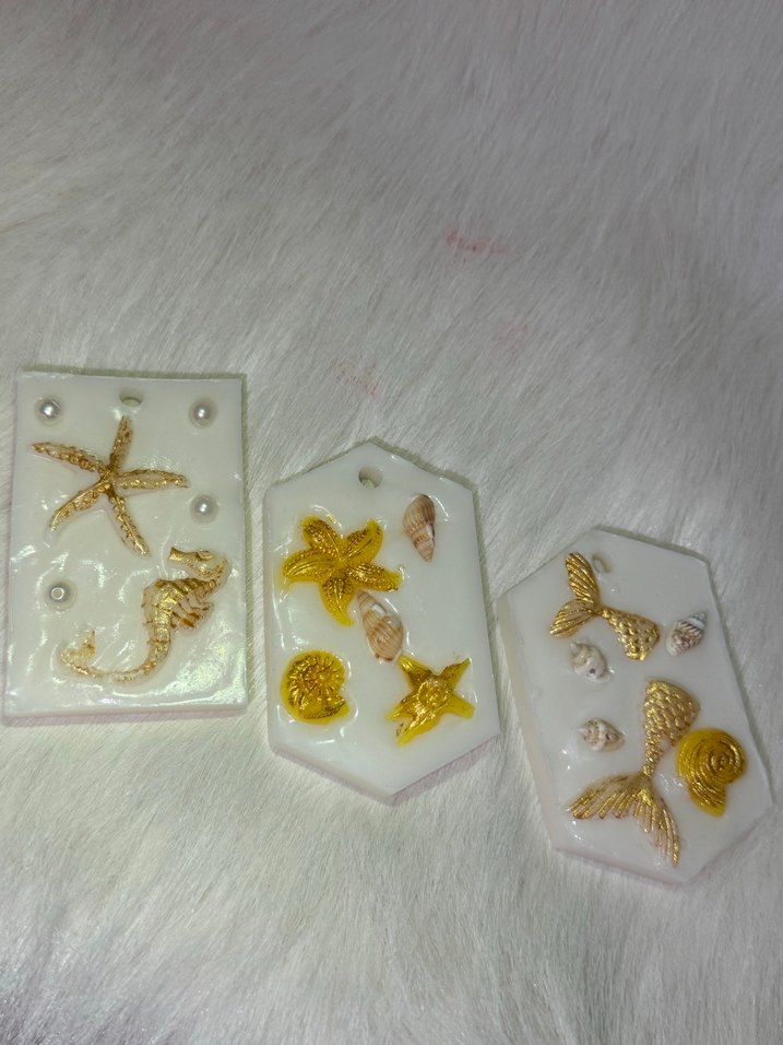 Altın Deniz Temalı Dekoratif Mumlar - Görsel 2