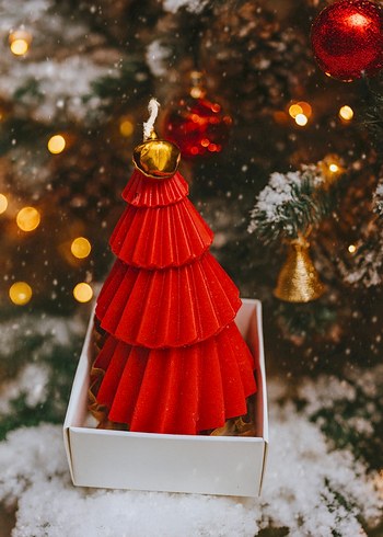 Renkli Katmanlı Noel Ağacı Mumları - Görsel 2