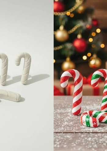 Renkli Yılbaşı Ağacı Mum Seti boyama seti - Görsel 2