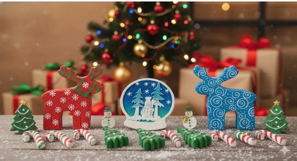 Renkli Yılbaşı Ağacı Mum Seti boyama seti - Görsel 5