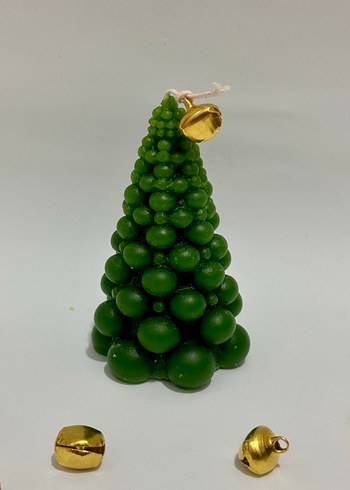 Renkli Yeşil Noel Ağacı Mum - Görsel 4
